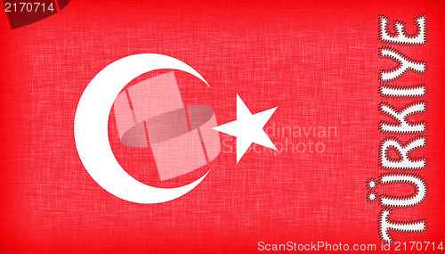 Image of Flag of Turkey with letters 