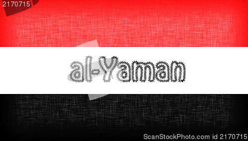 Image of Flag of Yemen stitched with letters
