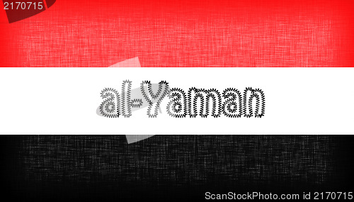 Image of Flag of Yemen stitched with letters