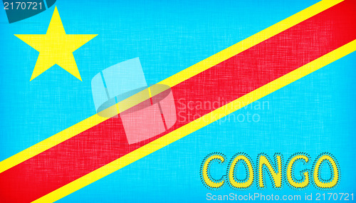 Image of Flag of Congo stitched with letters