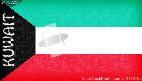 Image of Flag of Kuwait stitched with letters