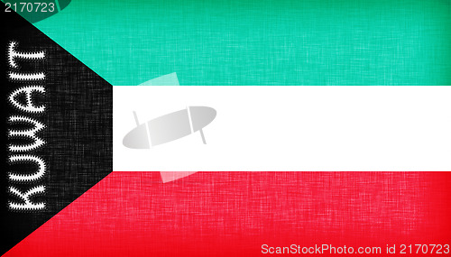 Image of Flag of Kuwait stitched with letters