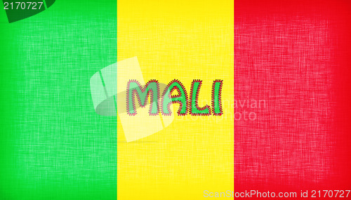 Image of Flag of Mali stitched with letters