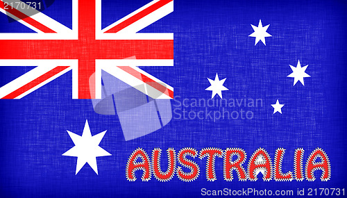 Image of Flag of Australia with letters