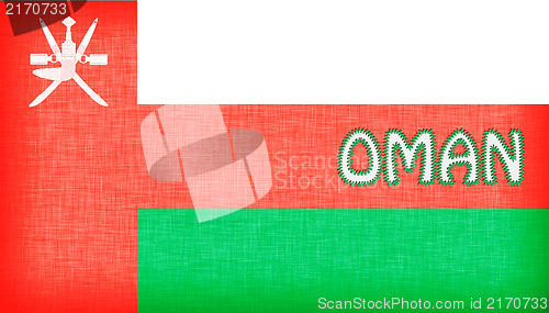 Image of Flag of Oman stitched with letters