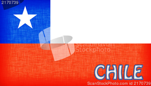 Image of Flag of Chile stitched with letters