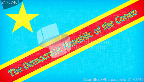 Image of Flag of Congo stitched with letters