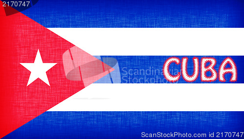 Image of Flag of Cuba stitched with letters