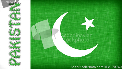 Image of Flag of Pakistan with letters