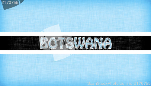 Image of Flag of Botswana stitched with letters