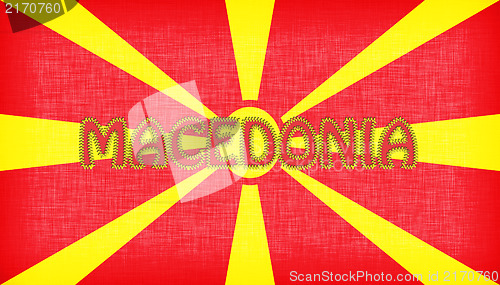 Image of Flag of Macedonia stitched with letters