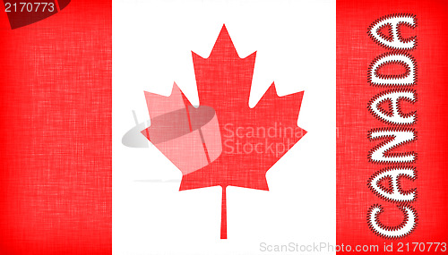 Image of Flag of Canada with letters