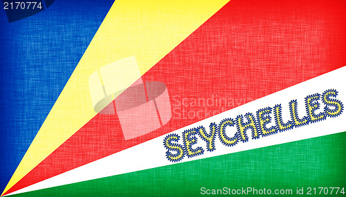 Image of Flag of the Seychelles stitched with letters