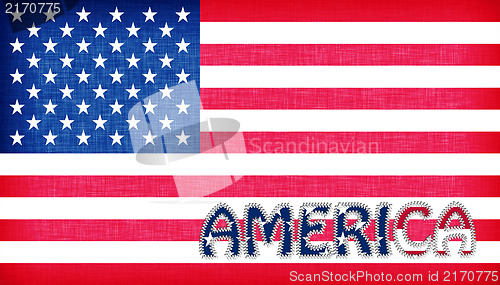 Image of Flag of the USA with letters