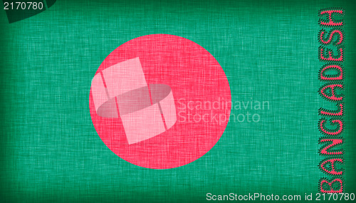 Image of Flag of Bangladesh stitched with letters