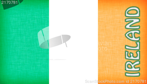 Image of Flag of Ireland stitched with letters