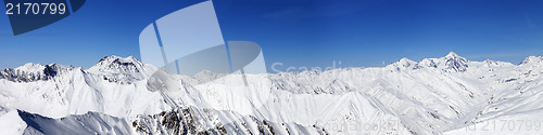 Image of Panorama of snow winter mountains