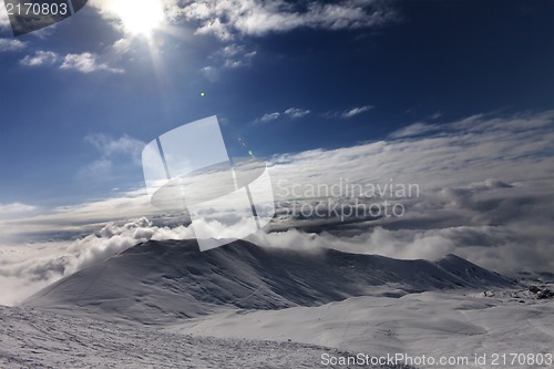 Image of Off-piste slope in clouds