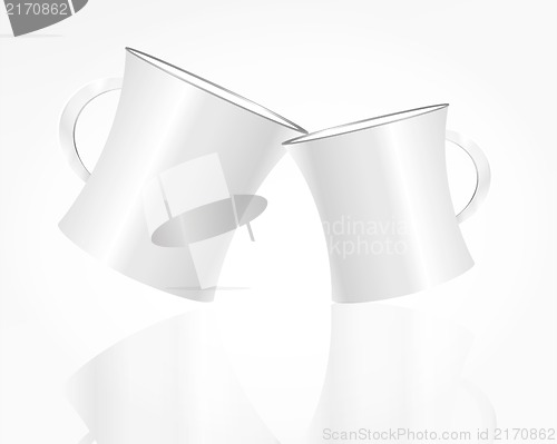 Image of white cup set