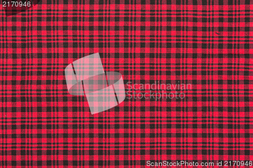 Image of The red checkered cloth background