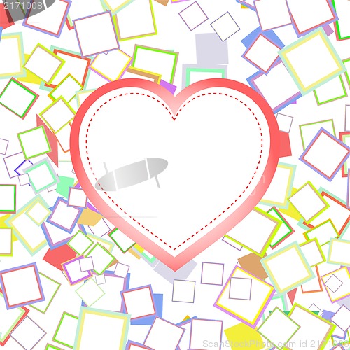 Image of Valentines or wedding heart with abstract background