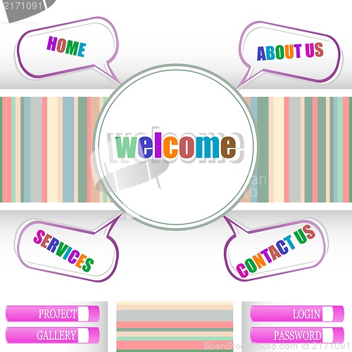 Image of Retro Style Website Template, design frame