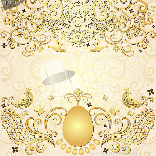 Image of Gold easter vintage frame