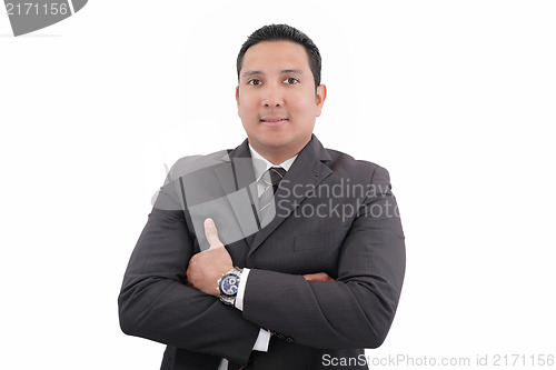 Image of Portrait of a business man isolated on white background. Studio 