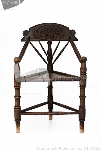 Image of Antique wooden corner chair