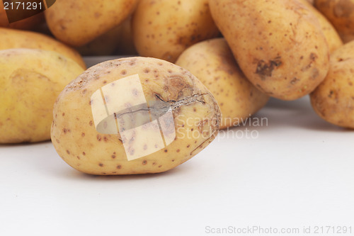 Image of Potato damaged during harvesting