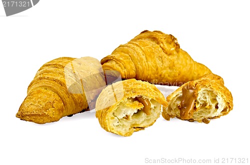 Image of Croissants with sweetened condensed milk