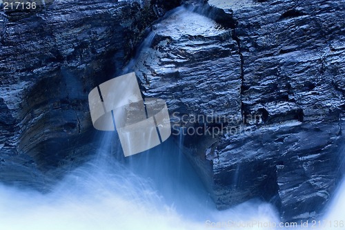 Image of Waterfall in Moonlight