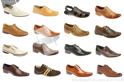 Image of Sixteen man's shoes