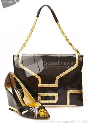 Image of Female shoes and handbag