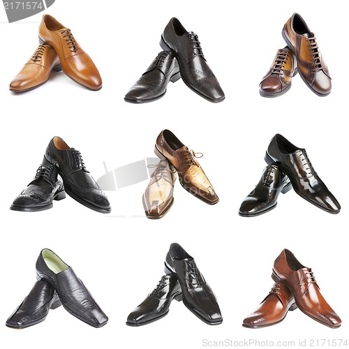 Image of Nine pairs man's shoes