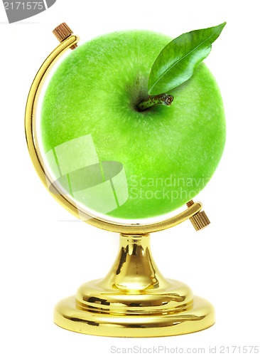 Image of Green apple - terrestrial globe