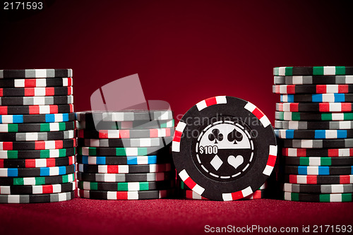 Image of Casino gambling chips 