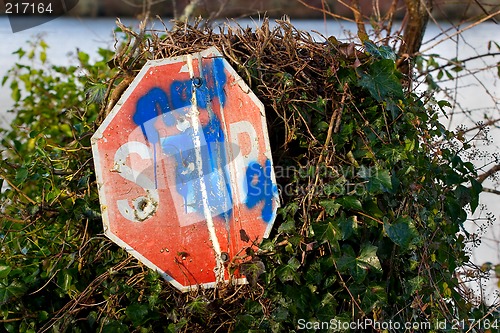 Image of Stop Sign, Knappa Dock