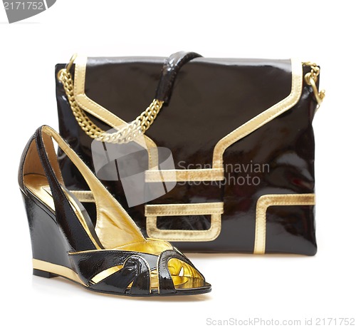 Image of Female shoes and handbag