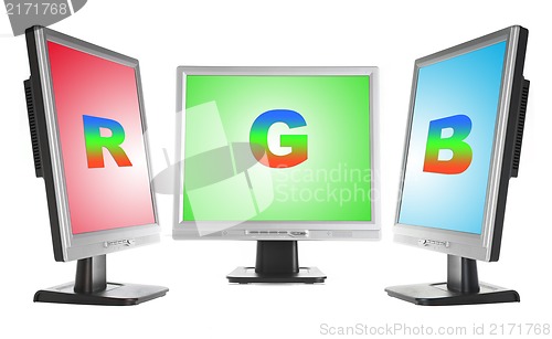 Image of monitors - RGB color