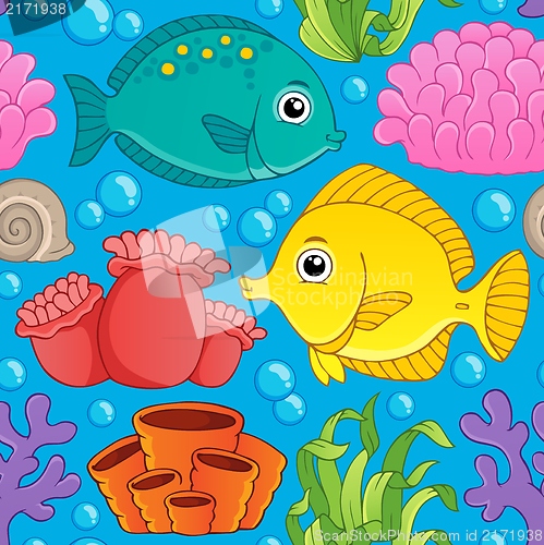 Image of Seamless background sea theme 1