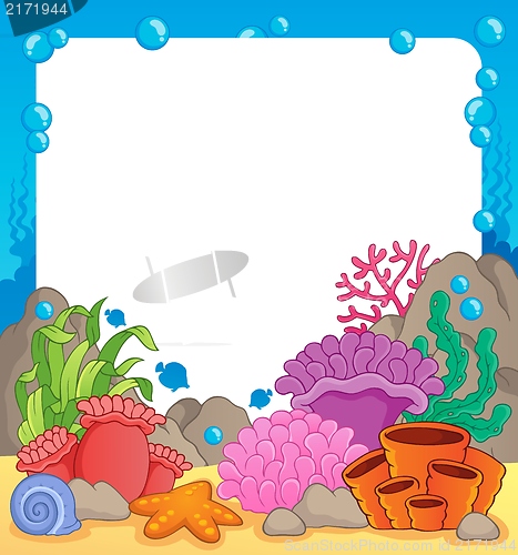 Image of Coral reef theme frame 1