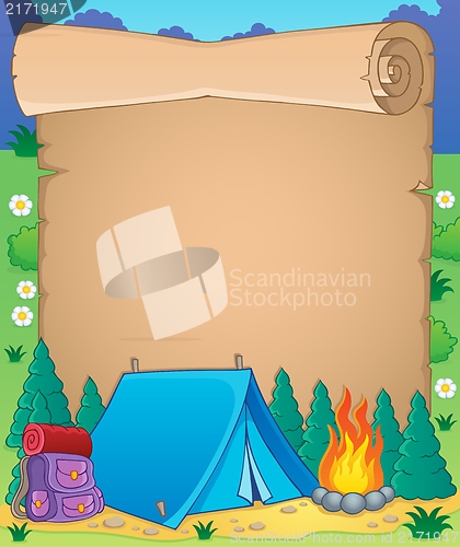 Image of Camping theme parchment 1