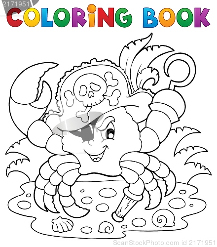 Image of Coloring book with pirate crab