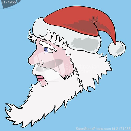 Image of colorful  picture with santa claus