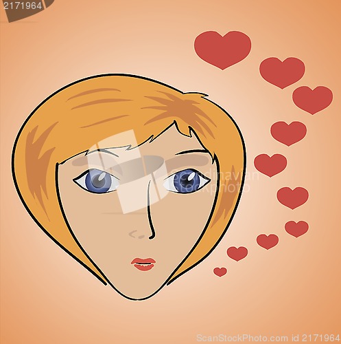 Image of girl and heart