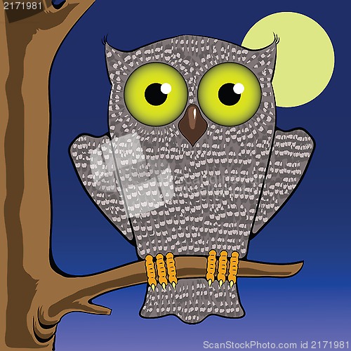 Image of owl and moon