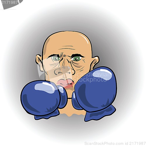 Image of angry boxer