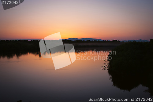 Image of Sunset on the river