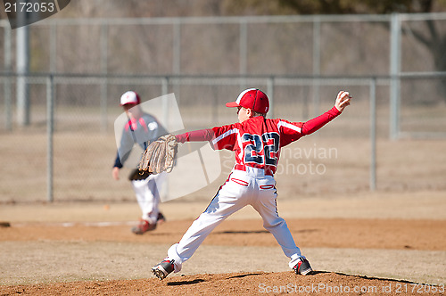 Image of Little league pitcher